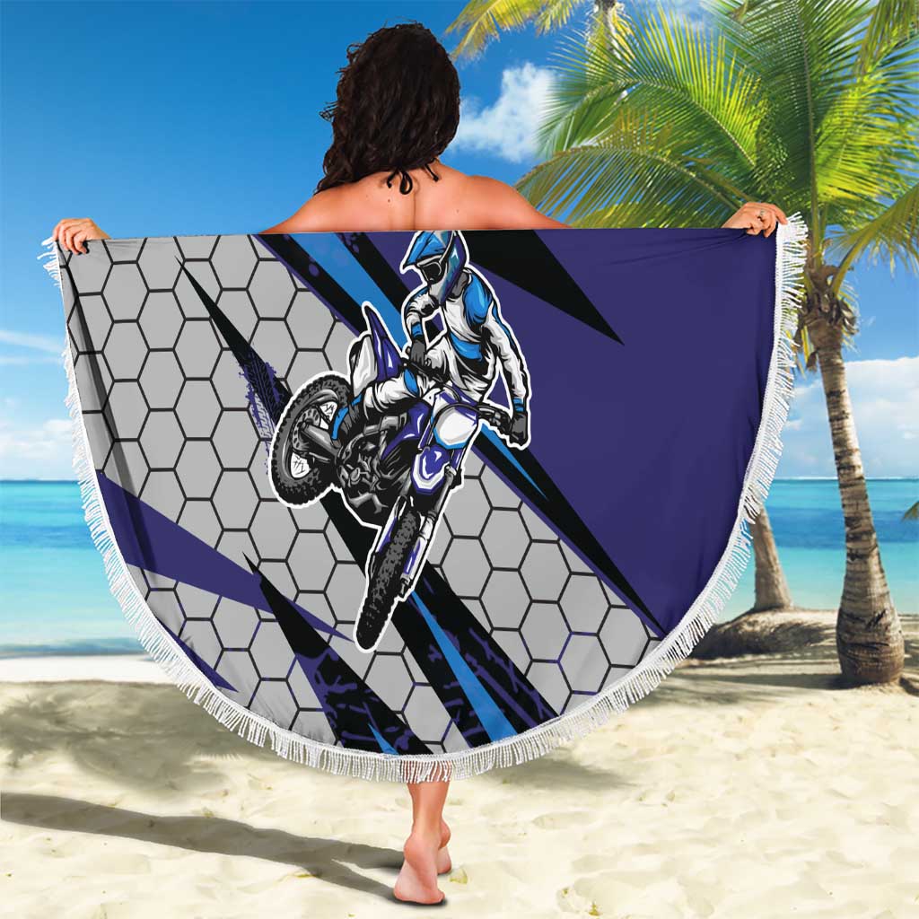 Custom Extreme Motocross Racing Beach Blanket with Rider Graphic - Wonder Print Shop