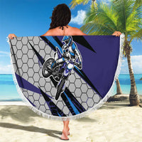 Custom Extreme Motocross Racing Beach Blanket with Rider Graphic - Wonder Print Shop