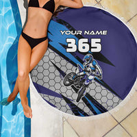 Custom Extreme Motocross Racing Beach Blanket with Rider Graphic - Wonder Print Shop