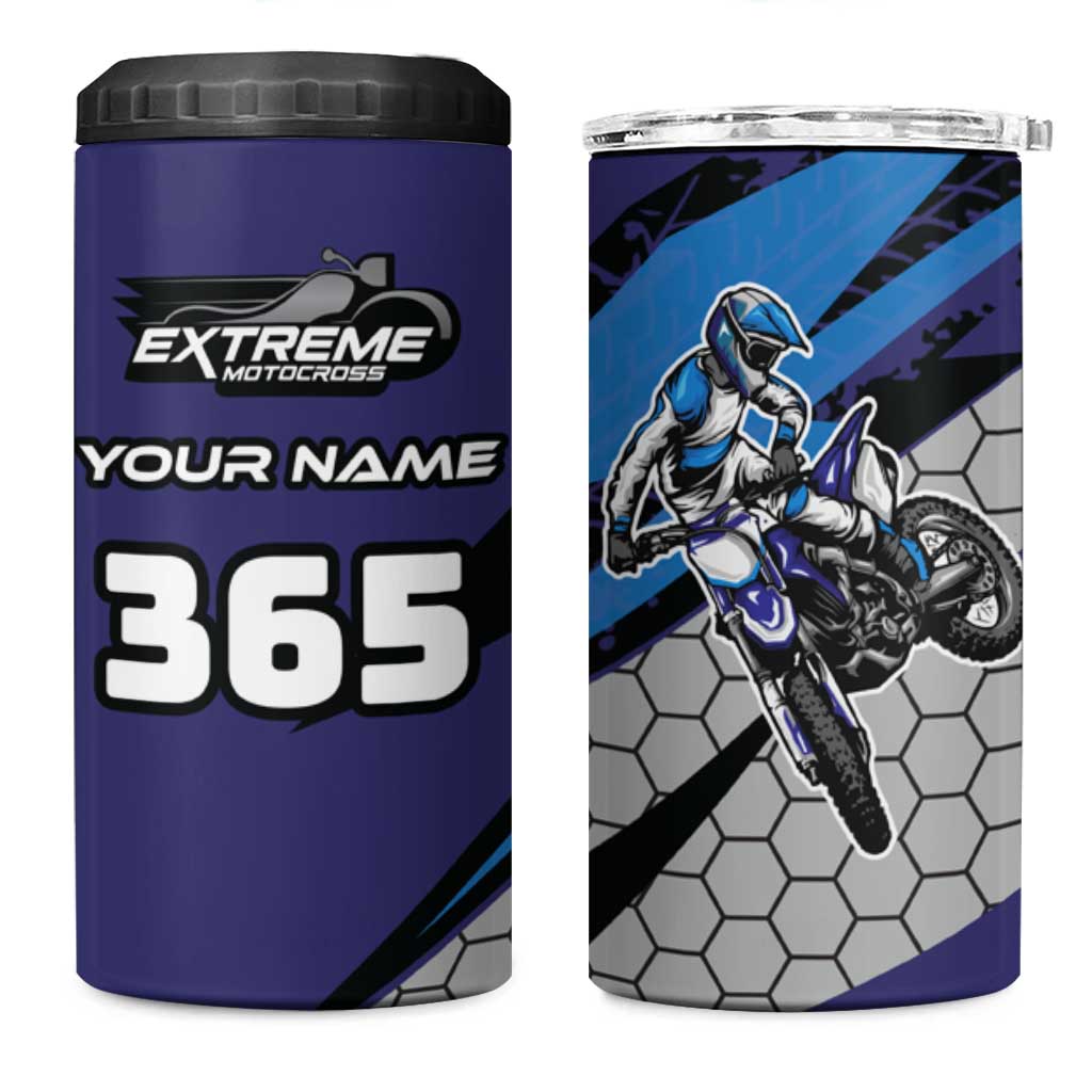 Custom Extreme Motocross Racing 4 in 1 Can Cooler Tumbler with Rider Graphic - Wonder Print Shop