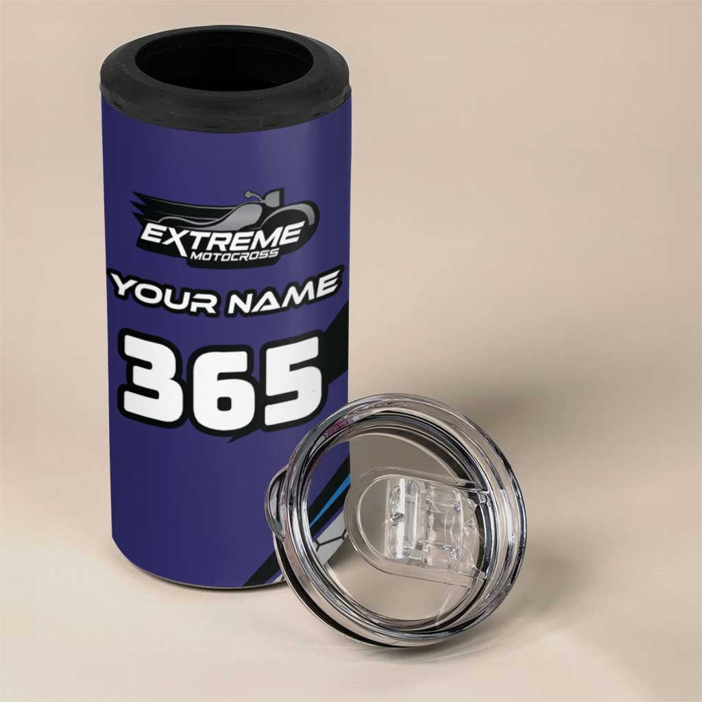 Custom Extreme Motocross Racing 4 in 1 Can Cooler Tumbler with Rider Graphic - Wonder Print Shop