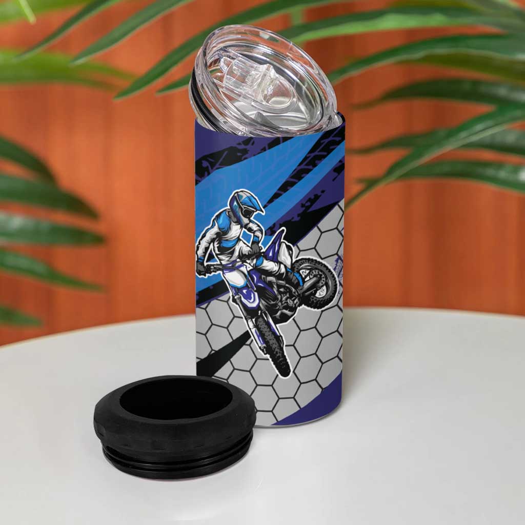 Custom Extreme Motocross Racing 4 in 1 Can Cooler Tumbler with Rider Graphic - Wonder Print Shop