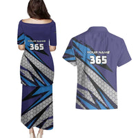 Custom Extreme Motocross Racing Couples Matching Puletasi and Hawaiian Shirt with Rider Graphic - Wonder Print Shop