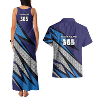 Custom Extreme Motocross Racing Couples Matching Tank Maxi Dress and Hawaiian Shirt with Rider Graphic - Wonder Print Shop