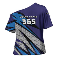 Custom Extreme Motocross Racing Cross Shoulder Shirt with Rider Graphic - Wonder Print Shop