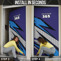 Custom Extreme Motocross Racing Door Cover with Rider Graphic - Wonder Print Shop