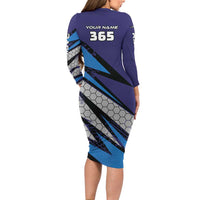 Custom Extreme Motocross Racing Family Matching Long Sleeve Bodycon Dress and Hawaiian Shirt with Rider Graphic - Wonder Print Shop
