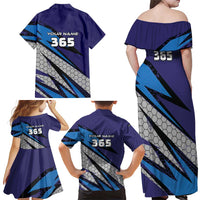 Custom Extreme Motocross Racing Family Matching Off Shoulder Maxi Dress and Hawaiian Shirt with Rider Graphic - Wonder Print Shop