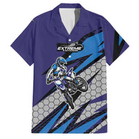 Custom Extreme Motocross Racing Family Matching Off Shoulder Maxi Dress and Hawaiian Shirt with Rider Graphic - Wonder Print Shop