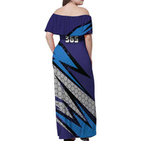 Custom Extreme Motocross Racing Family Matching Off Shoulder Maxi Dress and Hawaiian Shirt with Rider Graphic - Wonder Print Shop