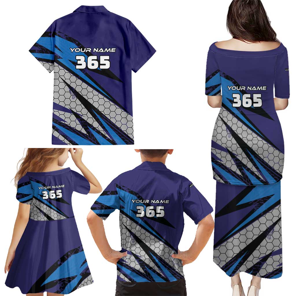 Custom Extreme Motocross Racing Family Matching Puletasi and Hawaiian Shirt with Rider Graphic - Wonder Print Shop