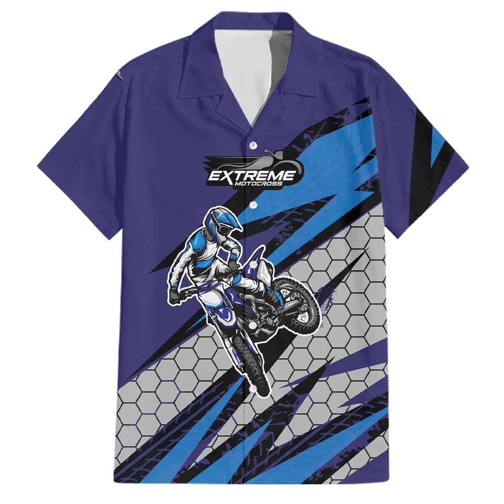 Custom Extreme Motocross Racing Family Matching Summer Maxi Dress and Hawaiian Shirt with Rider Graphic - Wonder Print Shop