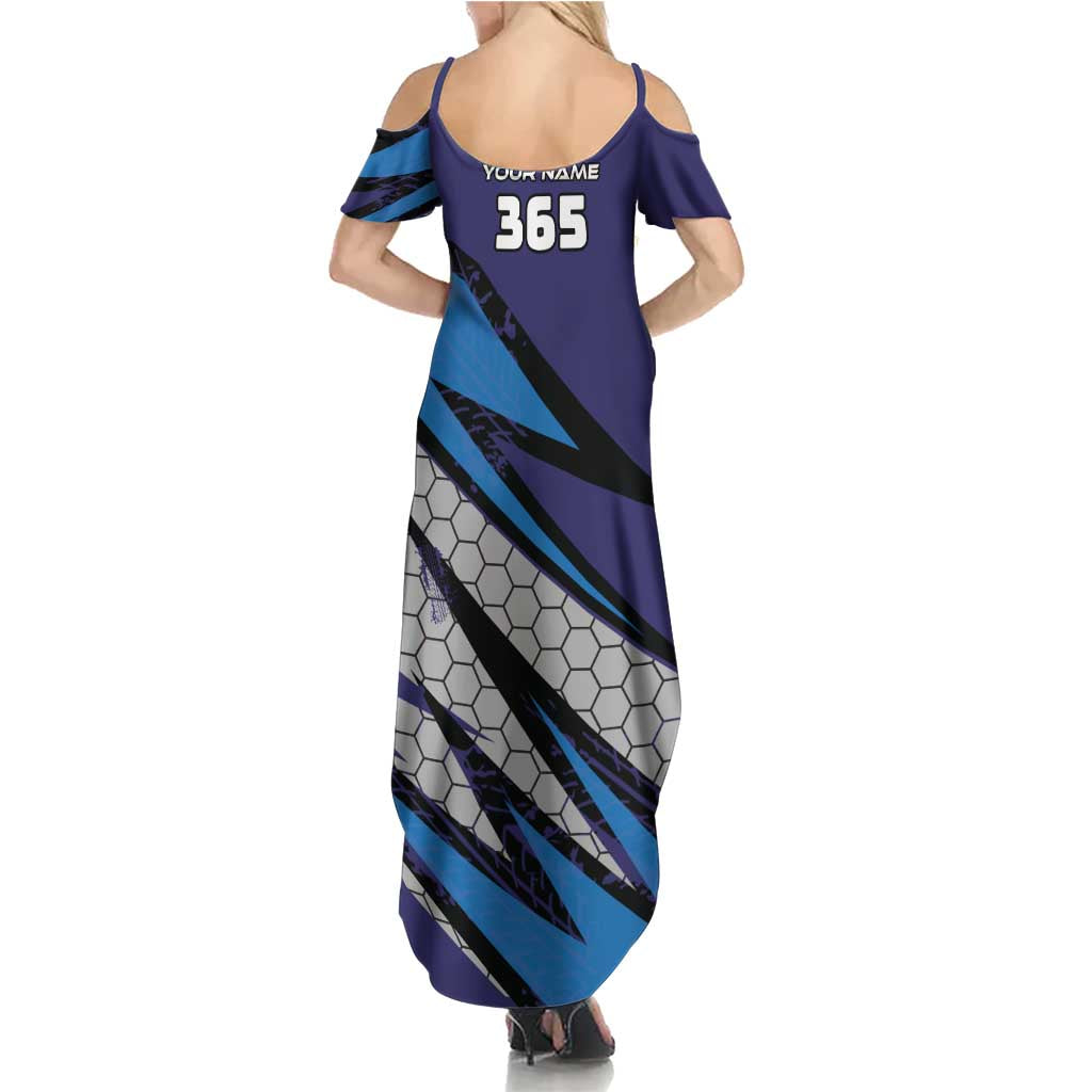 Custom Extreme Motocross Racing Family Matching Summer Maxi Dress and Hawaiian Shirt with Rider Graphic - Wonder Print Shop