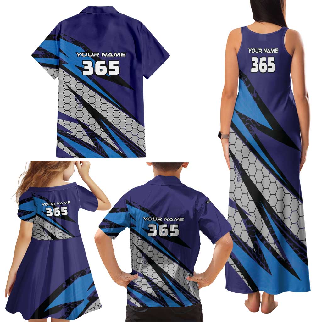 Custom Extreme Motocross Racing Family Matching Tank Maxi Dress and Hawaiian Shirt with Rider Graphic - Wonder Print Shop