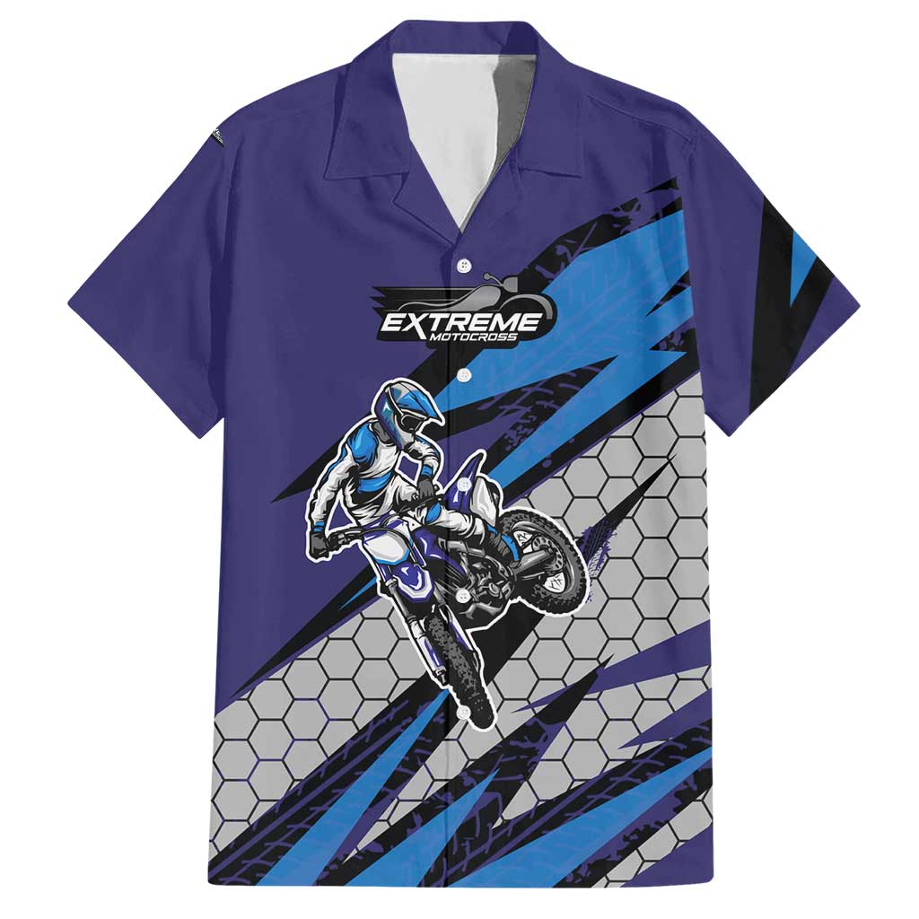 Custom Extreme Motocross Racing Hawaiian Shirt with Rider Graphic - Wonder Print Shop