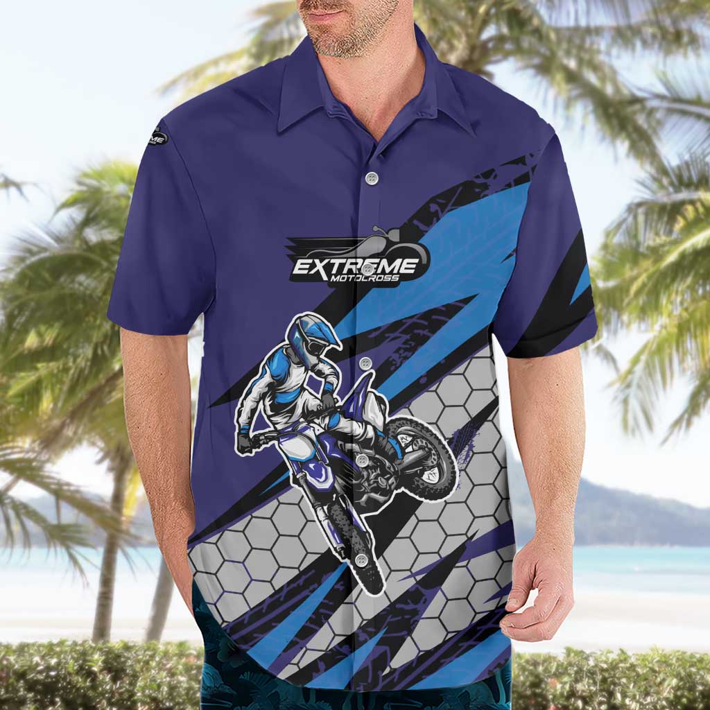 Custom Extreme Motocross Racing Hawaiian Shirt with Rider Graphic - Wonder Print Shop