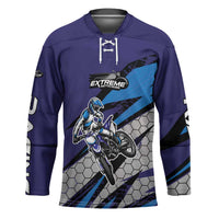 Custom Extreme Motocross Racing Hockey Jersey with Rider Graphic - Wonder Print Shop