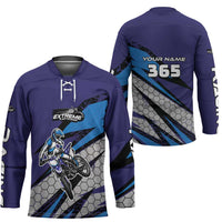 Custom Extreme Motocross Racing Hockey Jersey with Rider Graphic - Wonder Print Shop