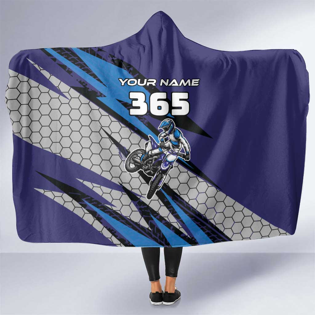 Custom Extreme Motocross Racing Hooded Blanket with Rider Graphic - Wonder Print Shop