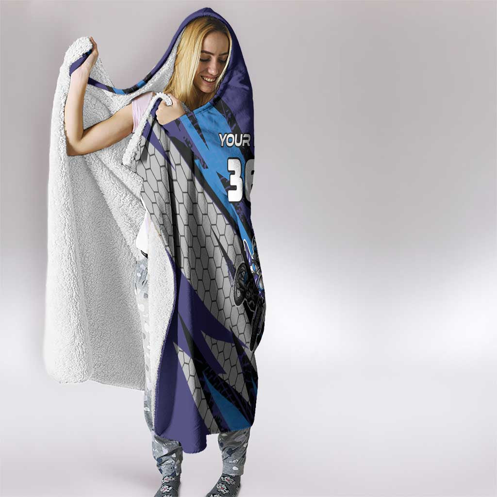 Custom Extreme Motocross Racing Hooded Blanket with Rider Graphic - Wonder Print Shop