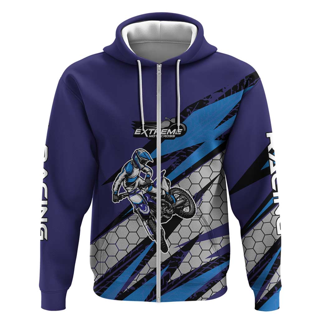Custom Extreme Motocross Racing Hoodie with Rider Graphic - Wonder Print Shop