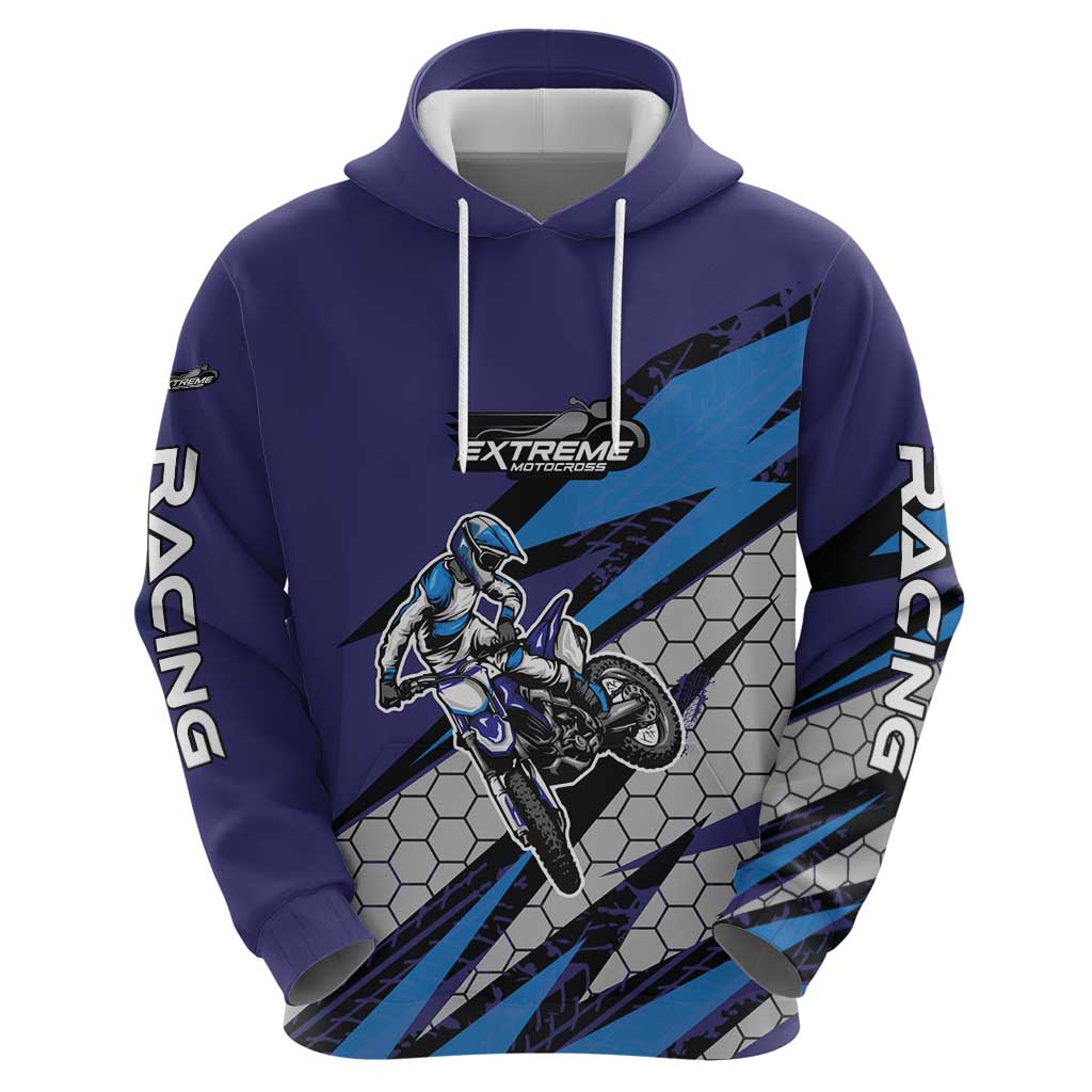 Custom Extreme Motocross Racing Hoodie with Rider Graphic - Wonder Print Shop