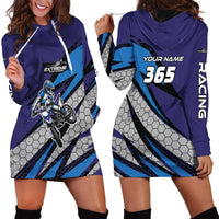 Custom Extreme Motocross Racing Hoodie Dress with Rider Graphic - Wonder Print Shop