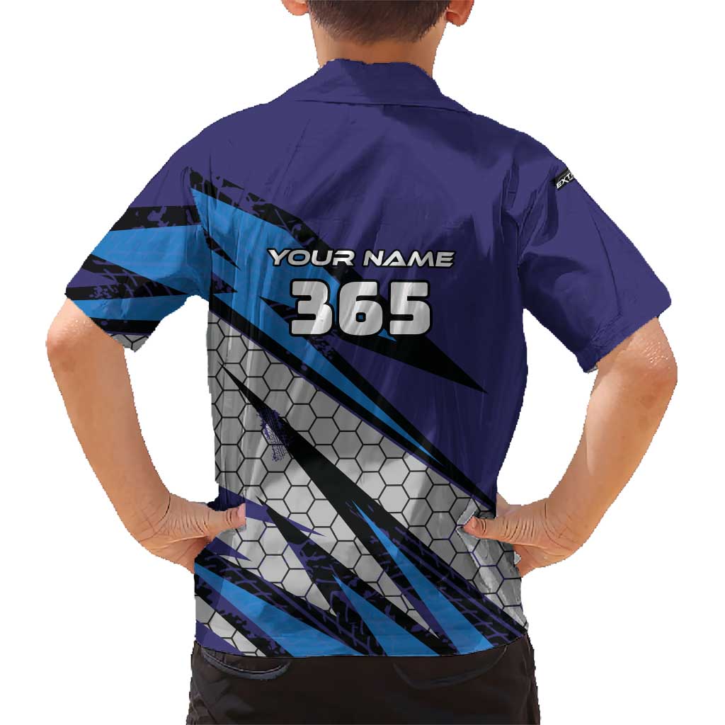 Custom Extreme Motocross Racing Kid Hawaiian Shirt with Rider Graphic - Wonder Print Shop
