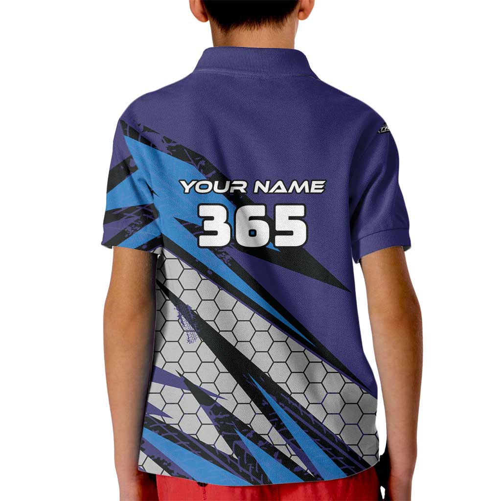 Custom Extreme Motocross Racing Kid Polo Shirt with Rider Graphic - Wonder Print Shop