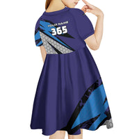 Custom Extreme Motocross Racing Kid Short Sleeve Dress with Rider Graphic - Wonder Print Shop