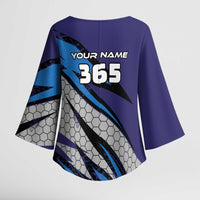 Custom Extreme Motocross Racing Kimono Sleeve Blouse with Rider Graphic - Wonder Print Shop