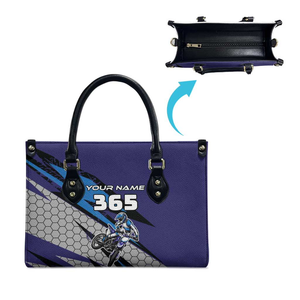 Custom Extreme Motocross Racing Leather Bag with Rider Graphic - Wonder Print Shop