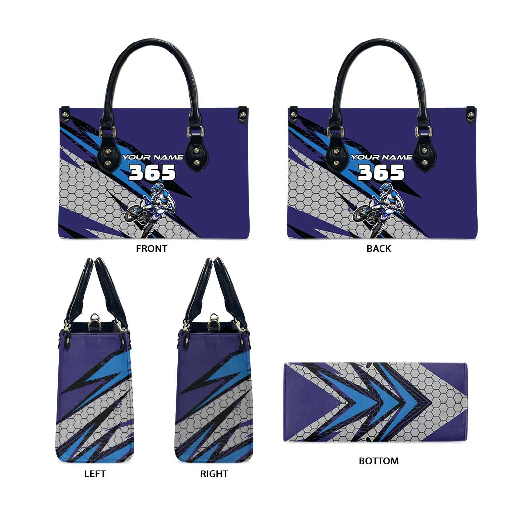 Custom Extreme Motocross Racing Leather Bag with Rider Graphic - Wonder Print Shop