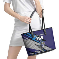 Custom Extreme Motocross Racing Leather Tote Bag with Rider Graphic - Wonder Print Shop