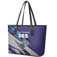 Custom Extreme Motocross Racing Leather Tote Bag with Rider Graphic - Wonder Print Shop