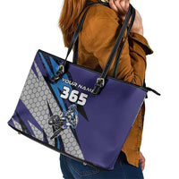 Custom Extreme Motocross Racing Leather Tote Bag with Rider Graphic - Wonder Print Shop