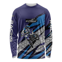 Custom Extreme Motocross Racing Long Sleeve Shirt with Rider Graphic - Wonder Print Shop