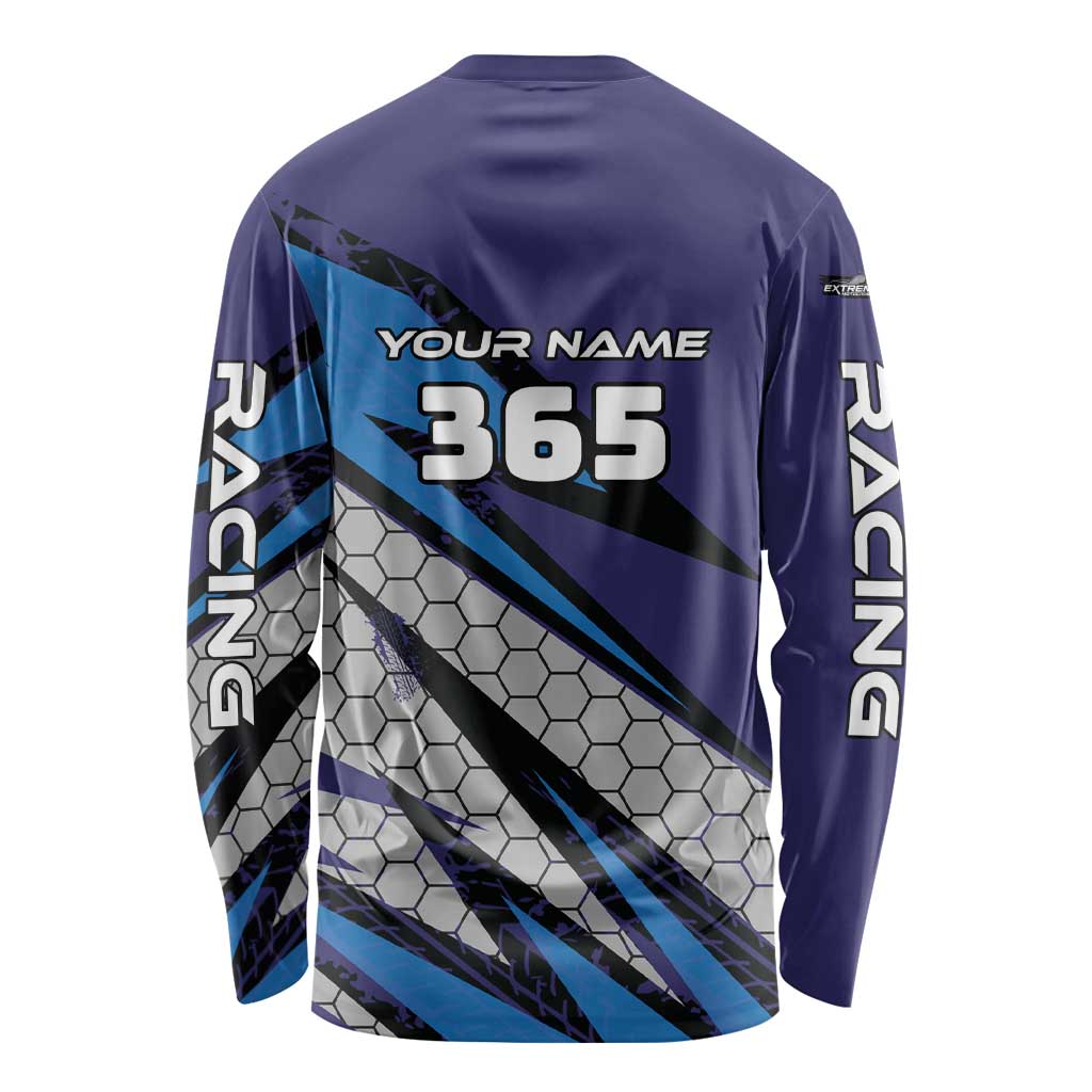 Custom Extreme Motocross Racing Long Sleeve Shirt with Rider Graphic - Wonder Print Shop
