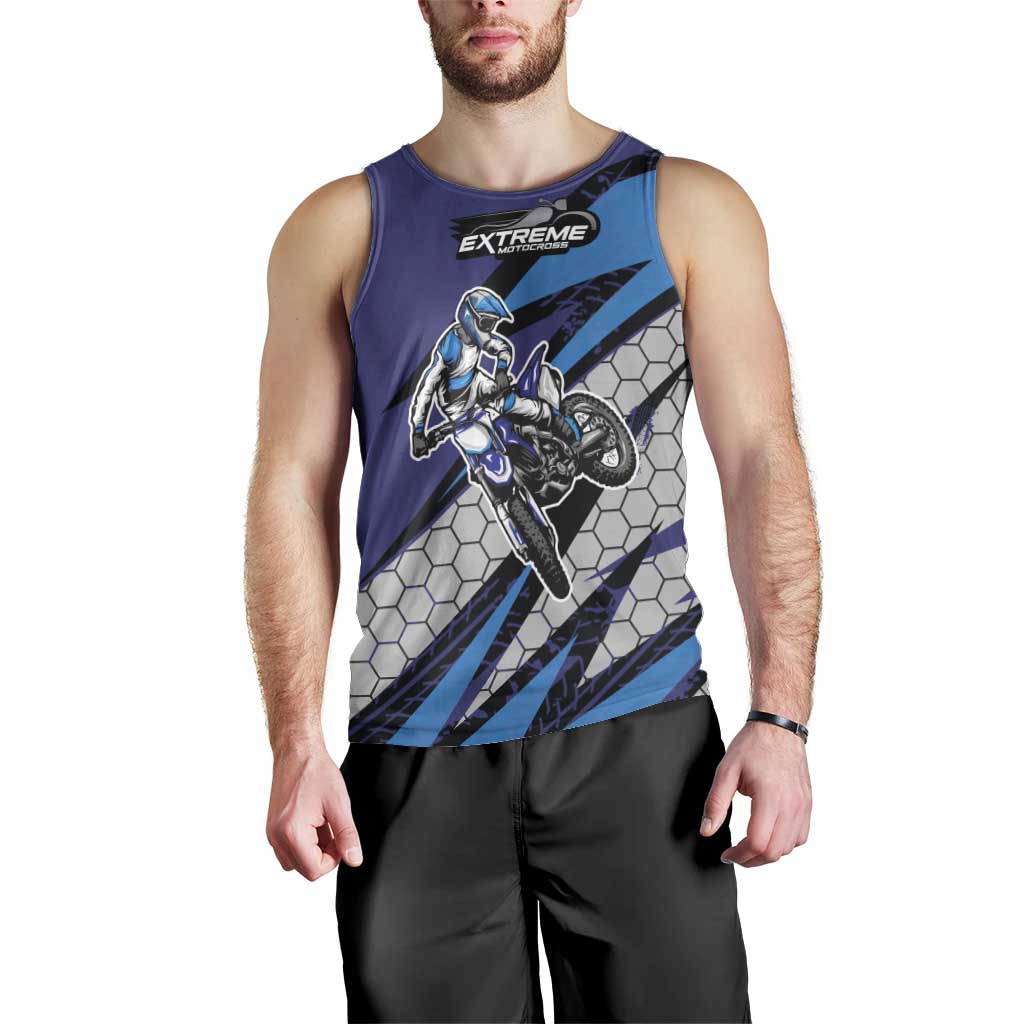 Custom Extreme Motocross Racing Men Tank Top with Rider Graphic - Wonder Print Shop