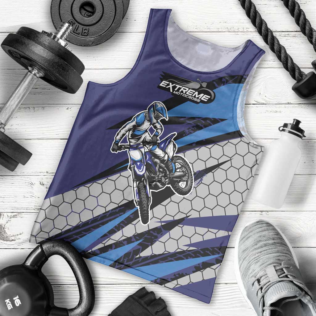 Custom Extreme Motocross Racing Men Tank Top with Rider Graphic - Wonder Print Shop