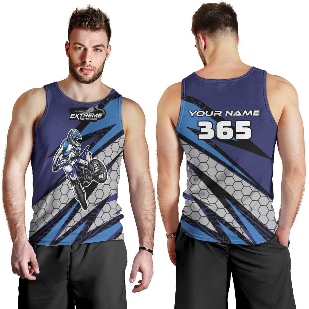 Custom Extreme Motocross Racing Men Tank Top with Rider Graphic - Wonder Print Shop