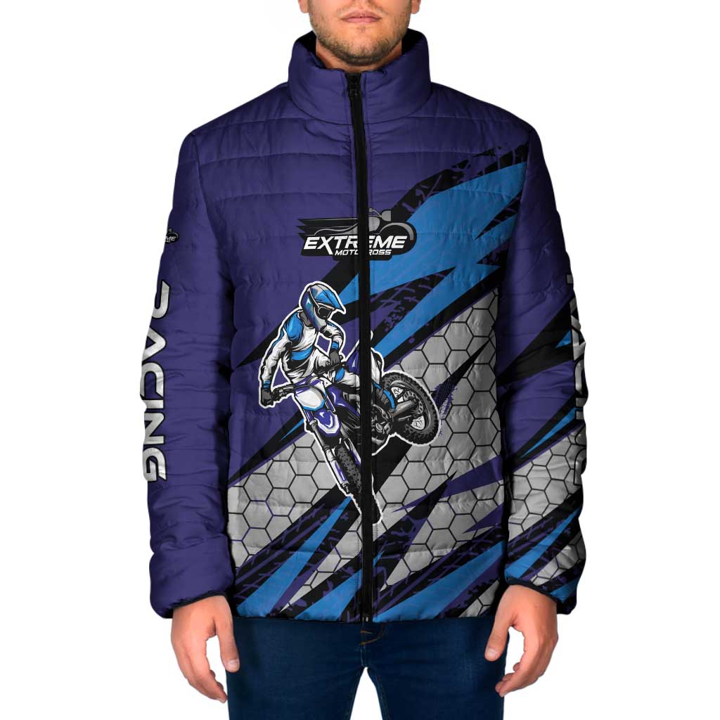 Custom Extreme Motocross Racing Padded Jacket with Rider Graphic - Wonder Print Shop