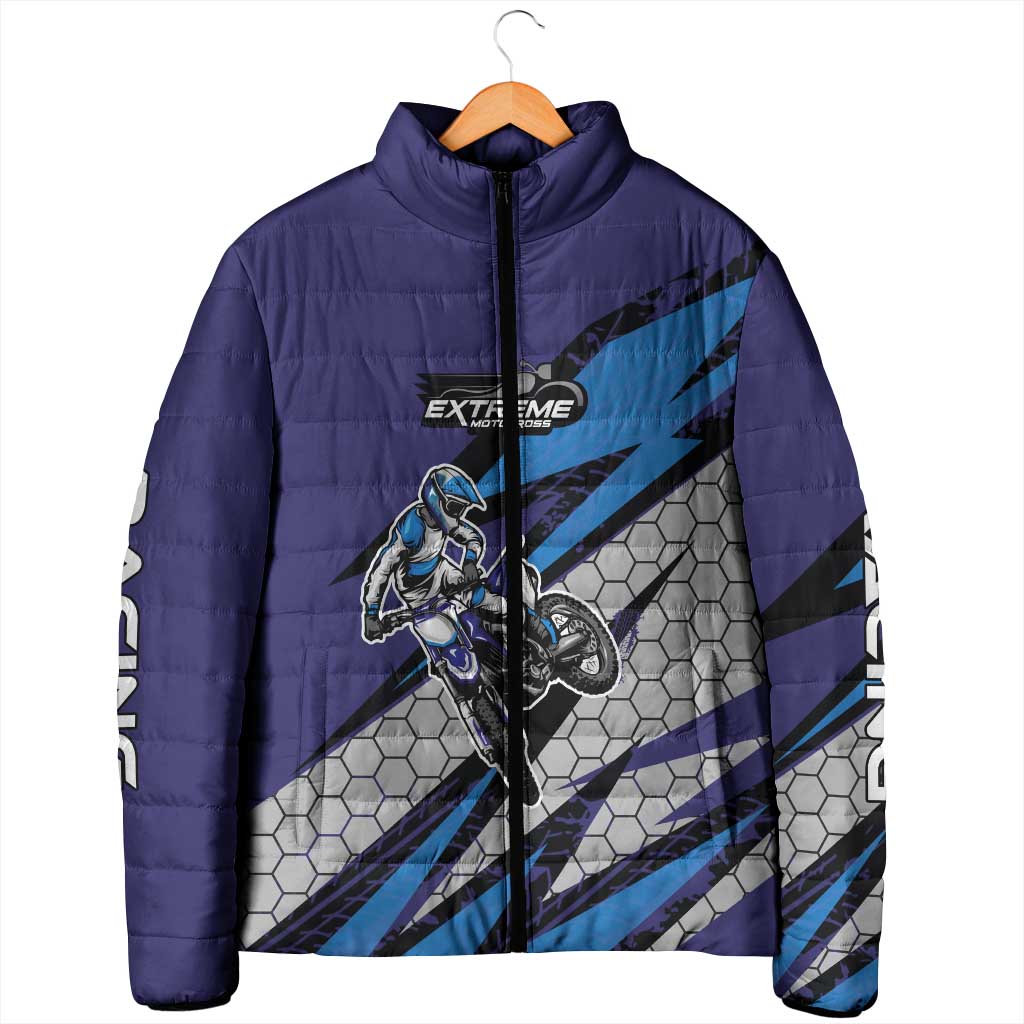 Custom Extreme Motocross Racing Padded Jacket with Rider Graphic - Wonder Print Shop