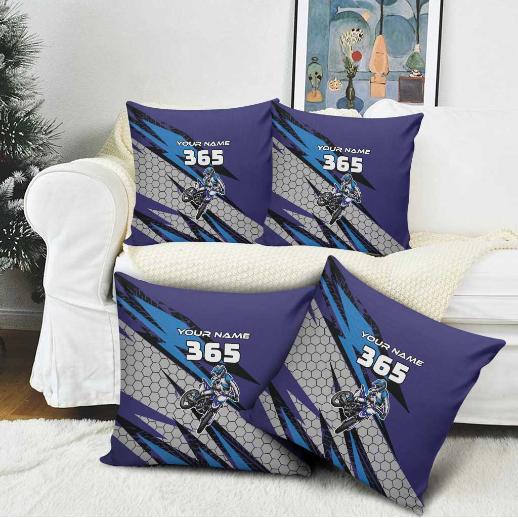Custom Extreme Motocross Racing Pillow Cover with Rider Graphic - Wonder Print Shop