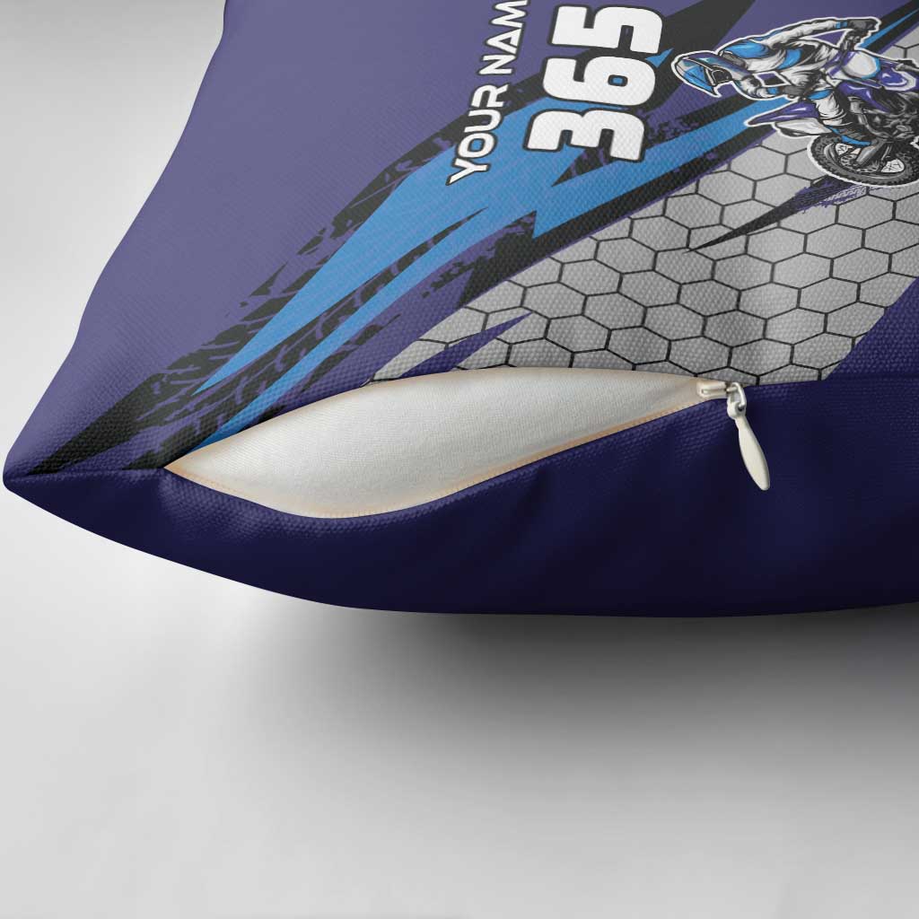 Custom Extreme Motocross Racing Pillow Cover with Rider Graphic - Wonder Print Shop