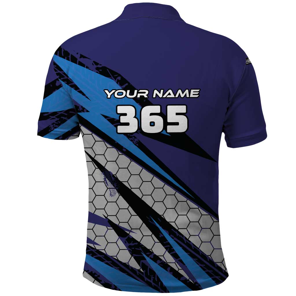 Custom Extreme Motocross Racing Polo Shirt with Rider Graphic - Wonder Print Shop