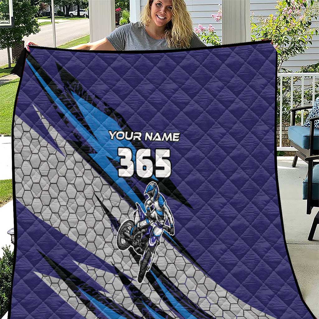 Custom Extreme Motocross Racing Quilt with Rider Graphic - Wonder Print Shop