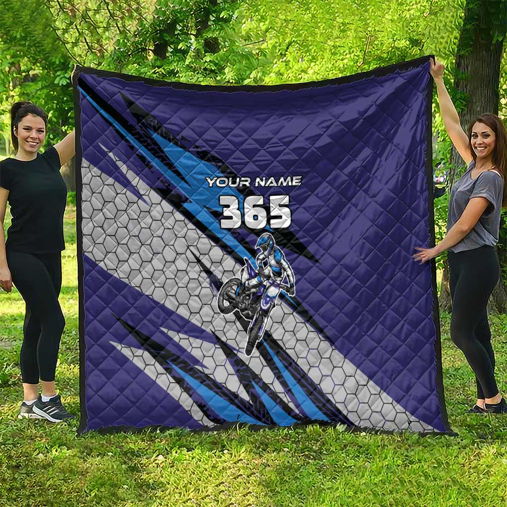 Custom Extreme Motocross Racing Quilt with Rider Graphic - Wonder Print Shop