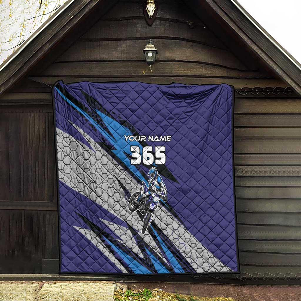 Custom Extreme Motocross Racing Quilt with Rider Graphic - Wonder Print Shop