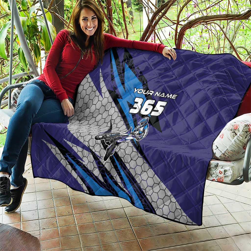 Custom Extreme Motocross Racing Quilt with Rider Graphic - Wonder Print Shop